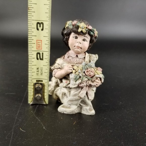 Sarah's Attic Figure Rachel Wedding Flower Girl Limited Edition #504 Dated 1990 - Picture 7 of 7